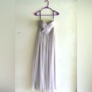 Jenny Yoo dove gray tulle bridesmaid dress